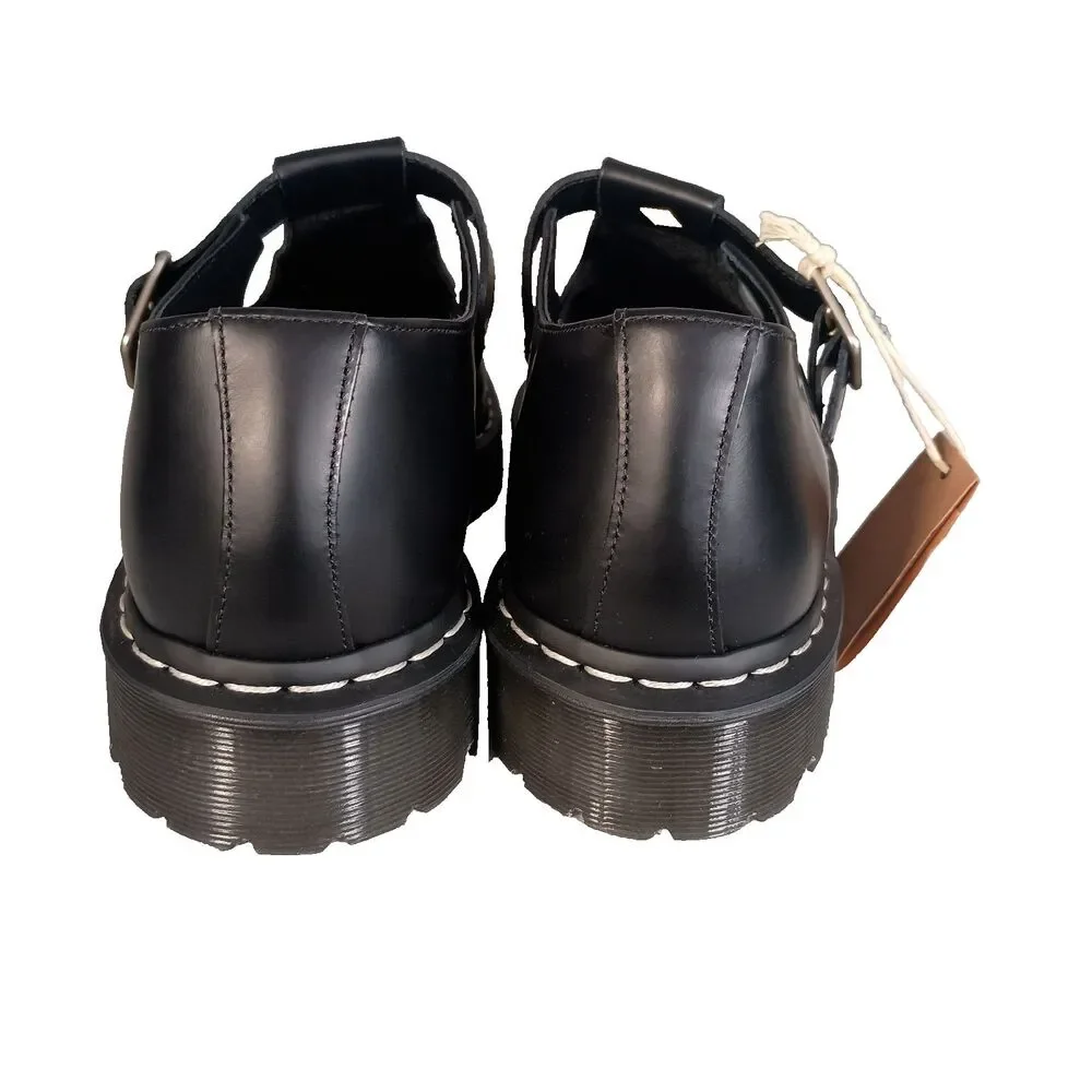 Dr. Martens Polley Bex Smooth Leather Mary Jane Shoes Black Mens 14